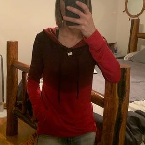 Women’s ombré long sleeve hoodie